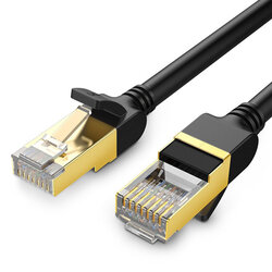 Cablu Patch cord Cat 7 RJ45 Ugreen, STP LAN, 10Gbps, 1m, negru, 11268