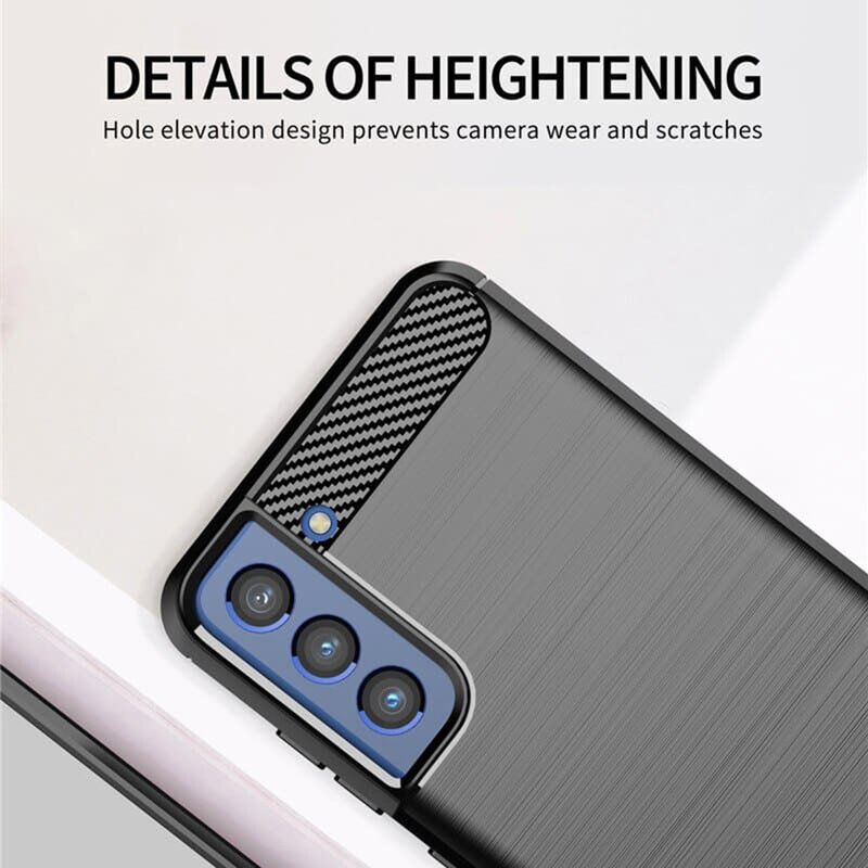 Husa Samsung Galaxy S21 FE 5G Techsuit Carbon Silicone, negru