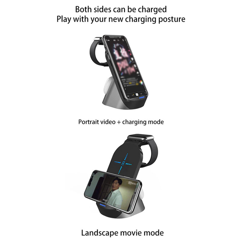 Statie incarcare wireless Apple Tech-Protect H18, Galaxy Buds, negru