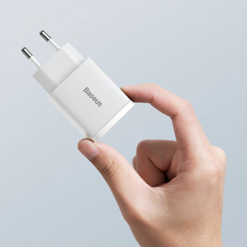 Incarcator priza USB, Type-C 20W Baseus, alb, CCXJ-B02