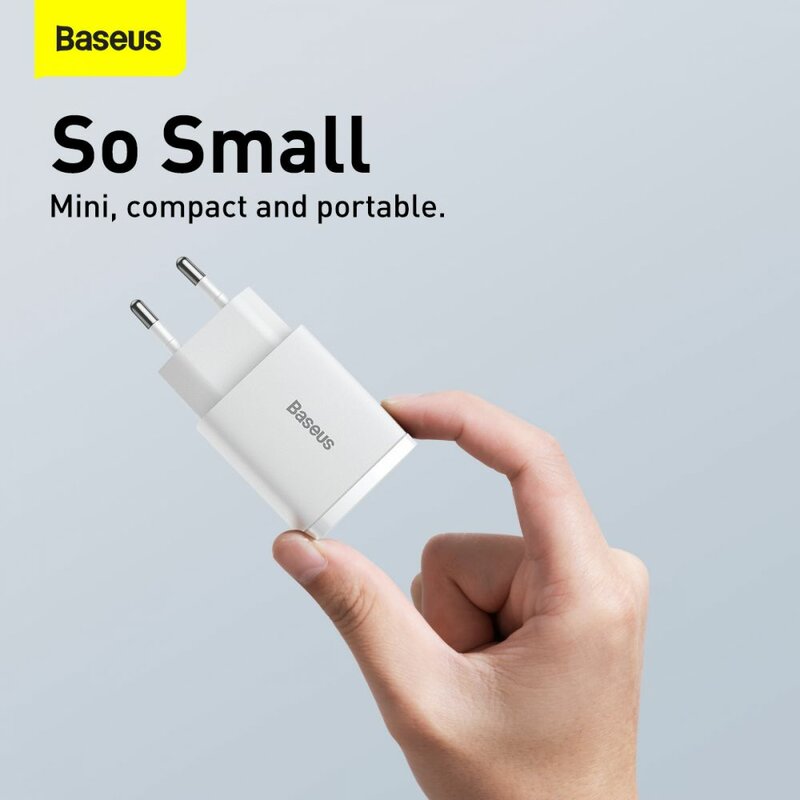 Incarcator priza USB, Type-C 20W Baseus, alb, CCXJ-B02