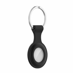 Husa Apple AirTag tip breloc Tech-Protect Icon + inel chei, negru