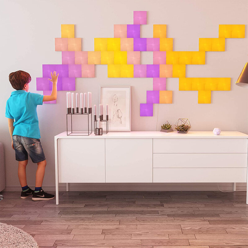 [Set 4x] Panouri luminoase modulare Nanoleaf Canvas, lumina RGBW