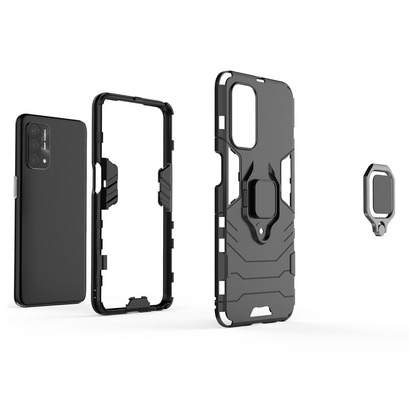 Husa Oppo A74 4G Techsuit Silicone Shield, negru