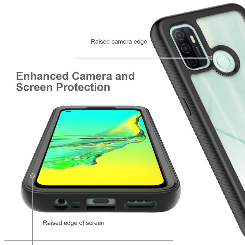 [Pachet 360°] Husa + Folie Oppo A53 Techsuit Defense, negru