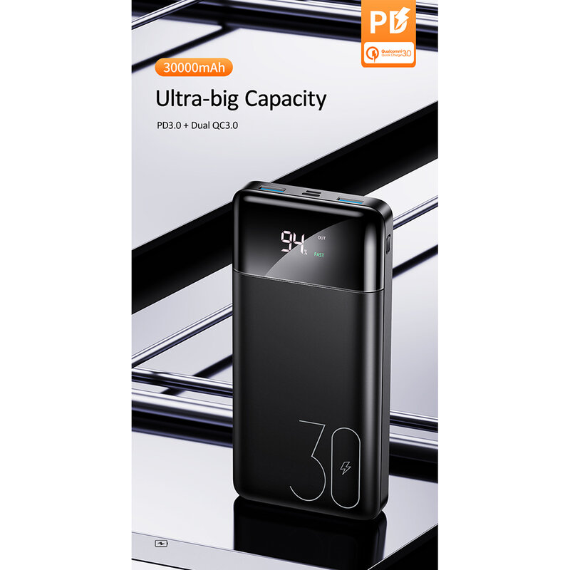 Baterie externa 30000mAh Usams PB38, 2x USB, Type-C, Micro-USB, US-CD103