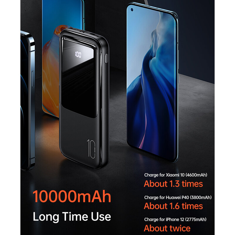 Baterie externa 10000mAh Usams PB58, 2xUSB, USB-C, Micro-USB, negru, US-CD163