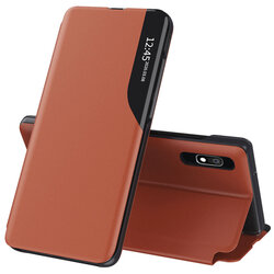 Husa Samsung Galaxy A10 Eco Leather View Flip Tip Carte - Portocaliu