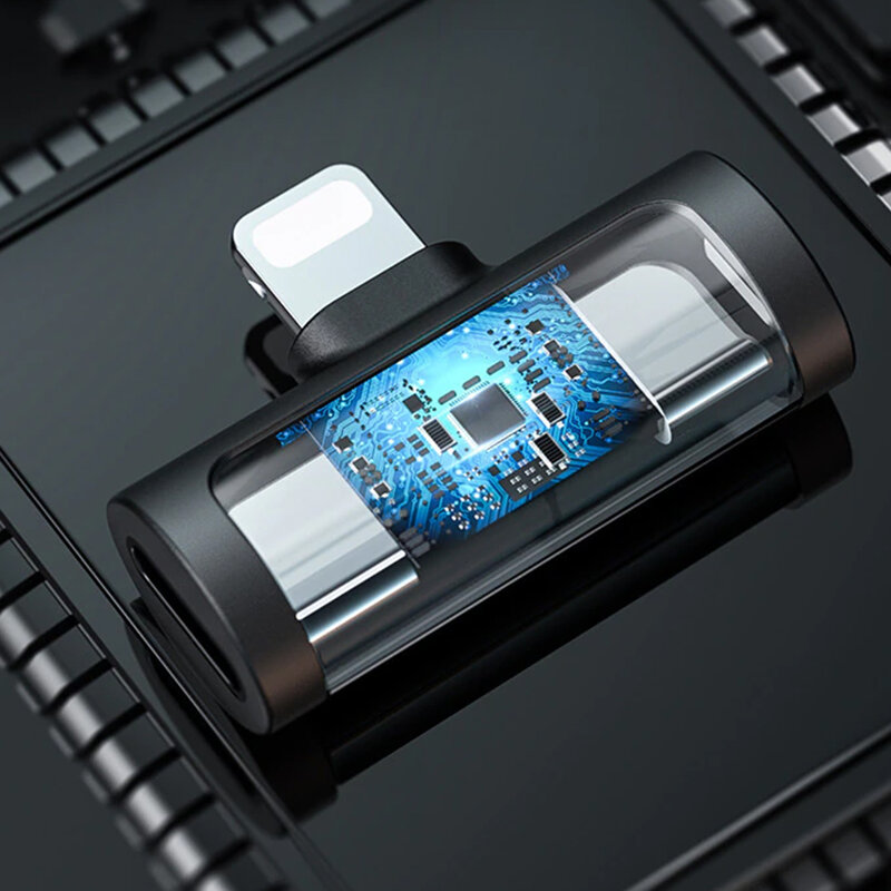 Adaptor audio iPhone Remax Lightning la 2x Lightning, negru, RL-LA04i