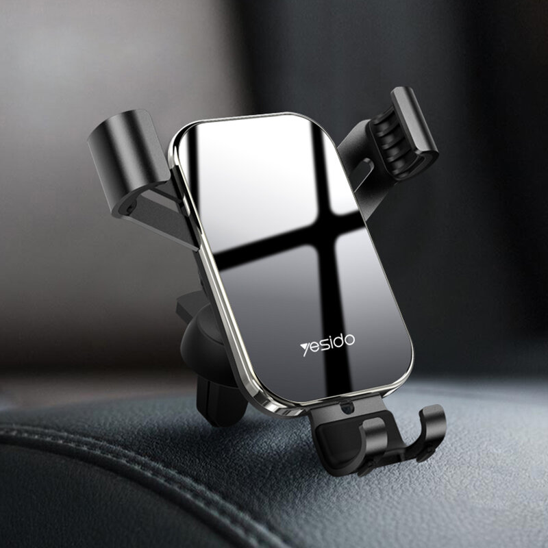 Suport telefon auto universal Yesido C87, grila ventilatie, negru
