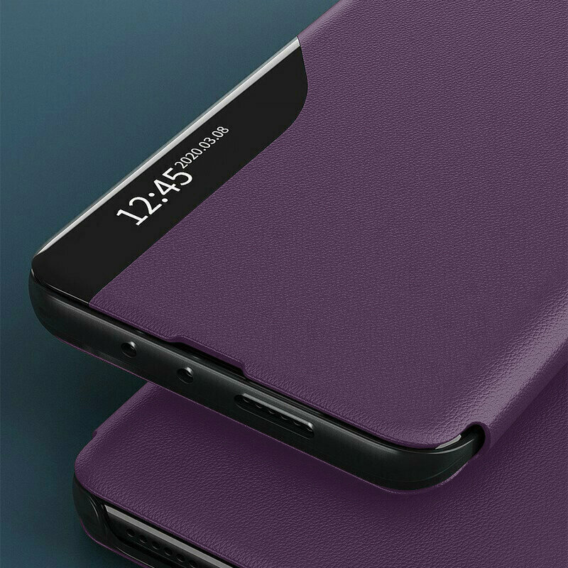 Husa Xiaomi Redmi 9T Eco Leather View Flip Tip Carte - Mov