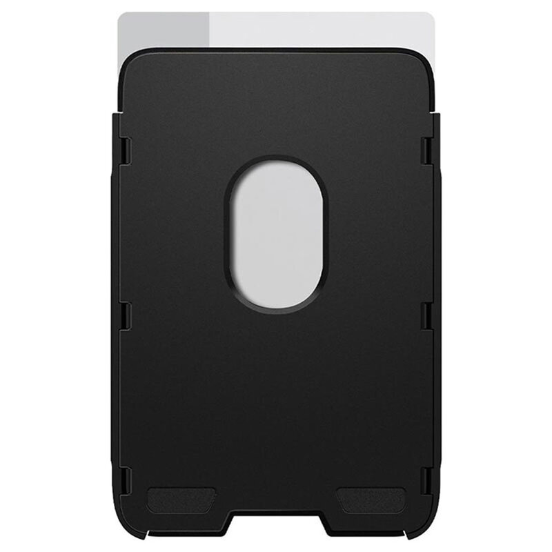Suport carduri iPhone 12 Spigen Rugged Armor Card Holder, magnetic