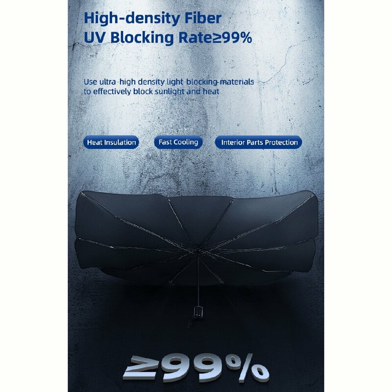 Parasolar auto pliabil tip umbrela Usams, negru, US-ZB235