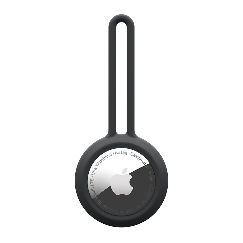 [Pachet 4x] Husa Apple AirTag UAG Dot Loop din silicon, alb/ negru