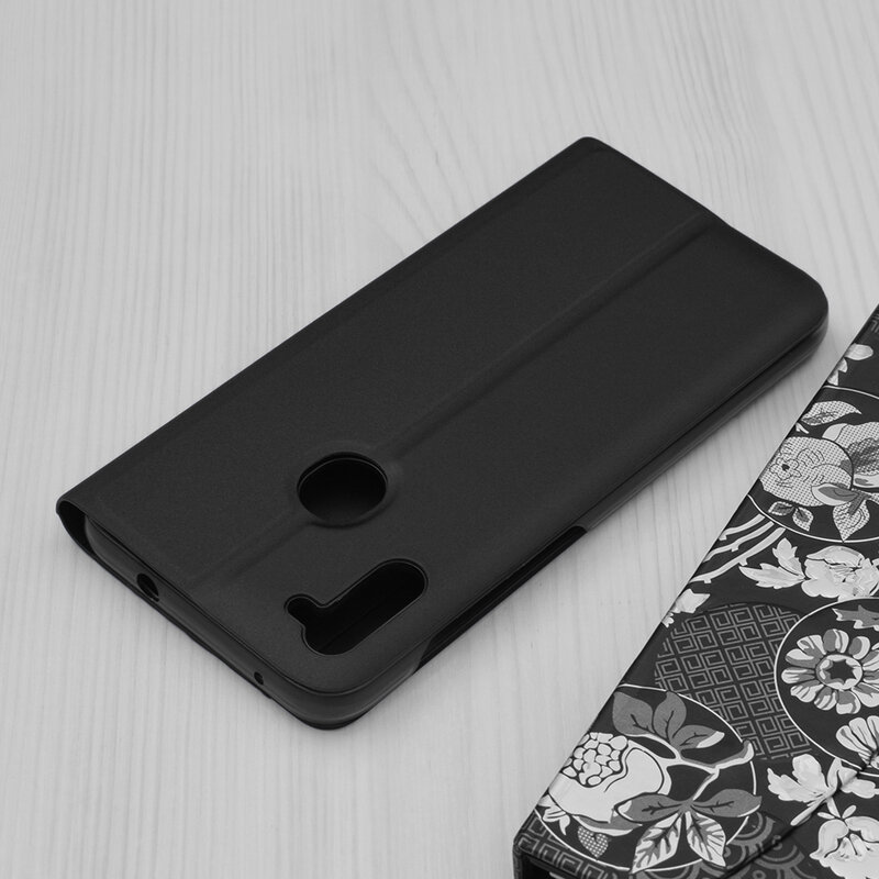 Husa 360 Samsung Galaxy M11 Sleep Case tip carte, negru