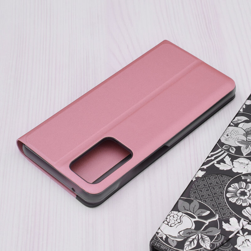 Husa 360 Samsung Galaxy A52 4G Sleep Case tip carte, roz