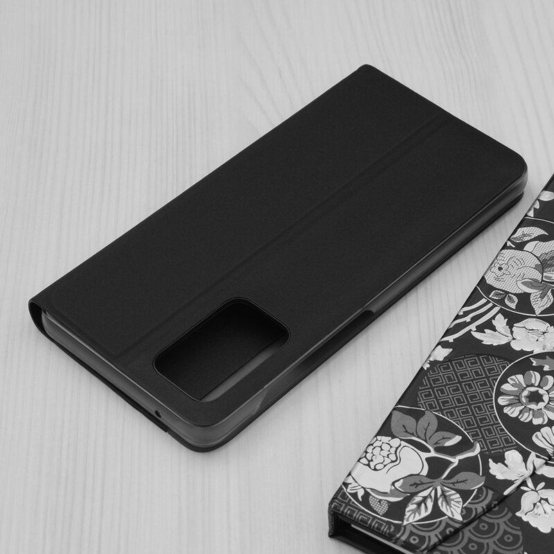 Husa 360 Samsung Galaxy A72 5G Sleep Case tip carte, negru