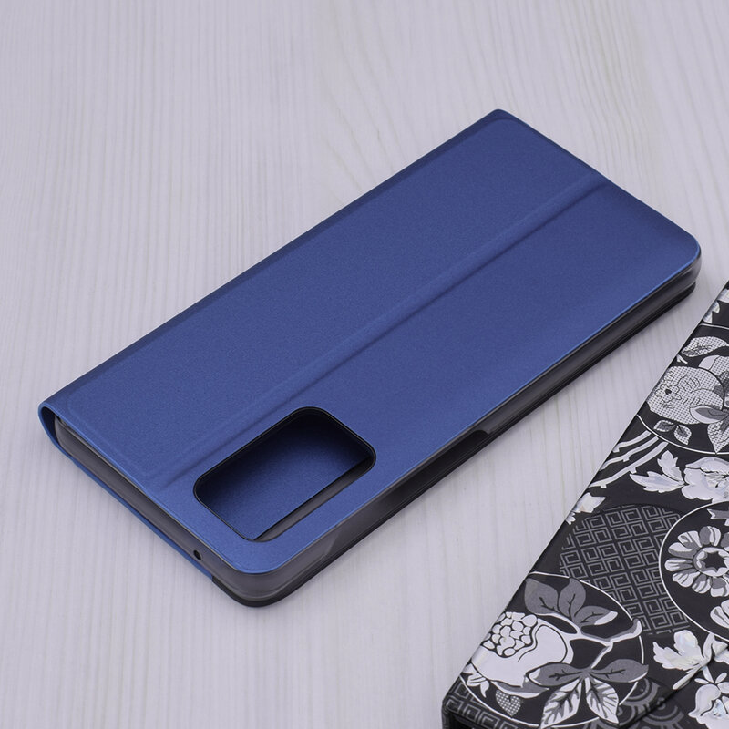 Husa 360 Samsung Galaxy A72 5G Sleep Case tip carte, albastru