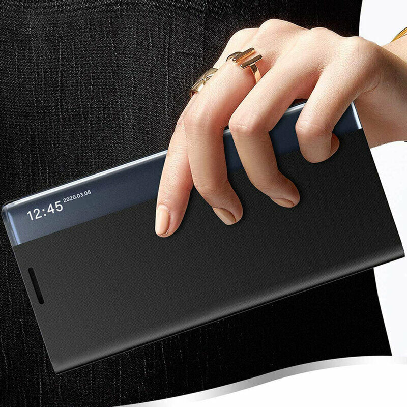 Husa 360 Xiaomi Poco M3 Sleep Case tip carte, negru