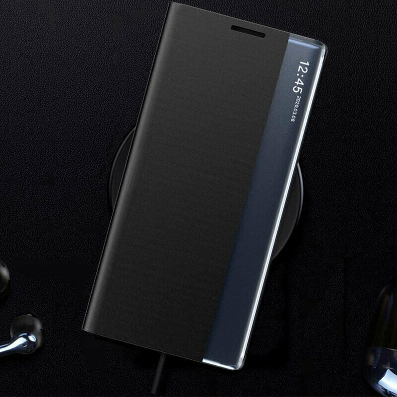 Husa 360 Xiaomi Poco M3 Sleep Case tip carte, negru