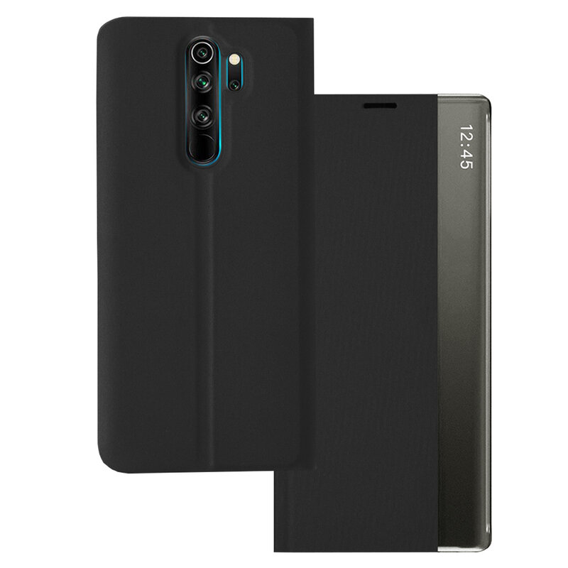 Husa 360 Xiaomi Redmi Note 8 Pro Sleep Case tip carte, negru