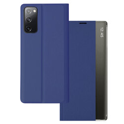 Husa 360 Samsung Galaxy S20 FE Sleep Case tip carte, albastru