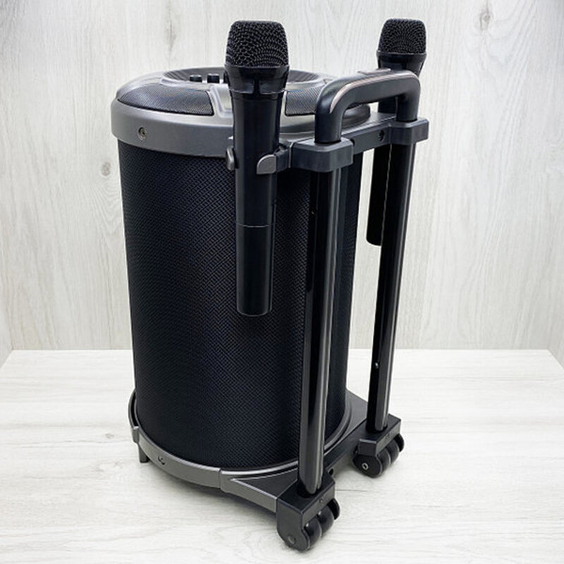 Boxa portabila cu doua microfoane wireless Remax, negru, RB-X6