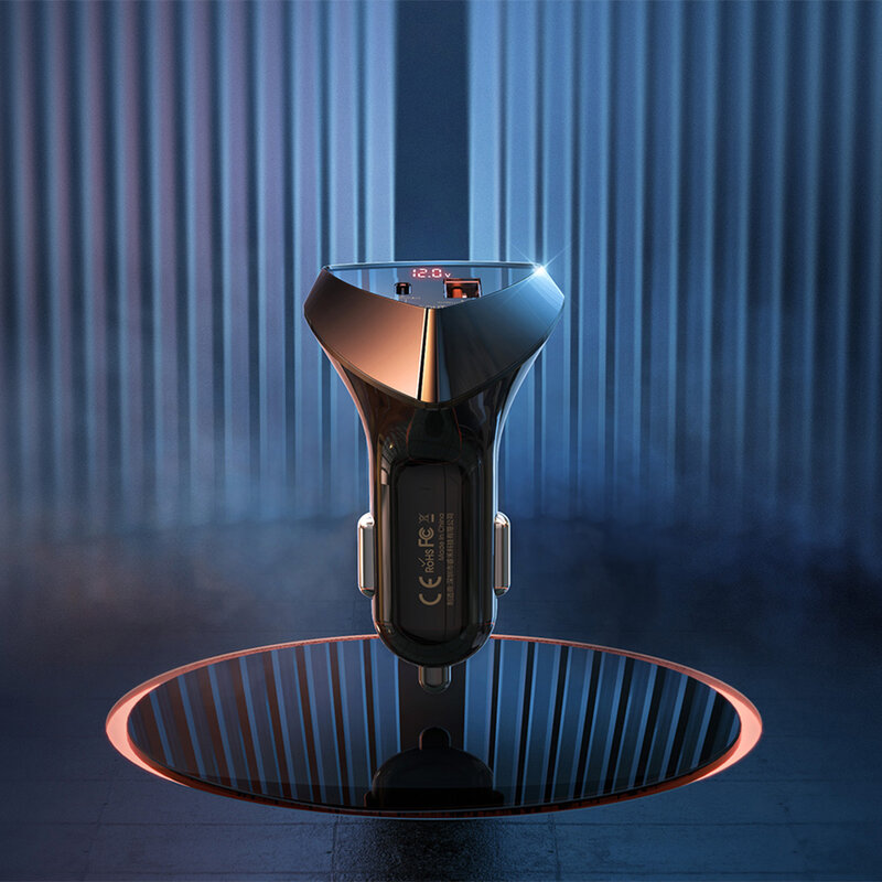 Incarcator auto Fast Charge Remax USB + Type-C, 45W, negru, RCC232