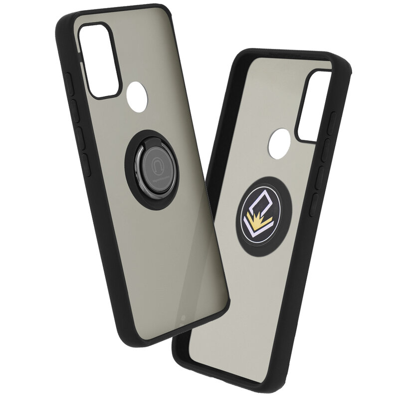 Husa Motorola Moto G50 Techsuit Glinth cu inel suport stand magnetic, negru