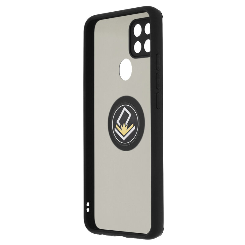Husa Oppo A15 Techsuit Glinth Cu Inel Suport Stand Magnetic - Negru