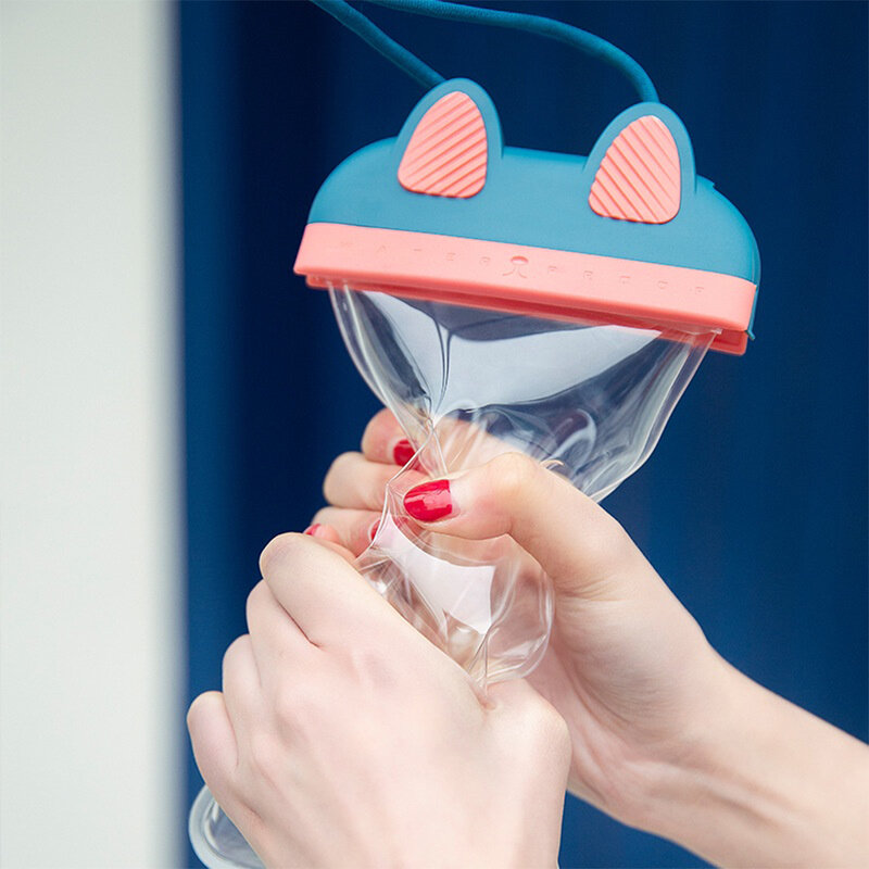 Husa subacvatica telefon Remax, carcasa waterproof, albastru, RT-W4