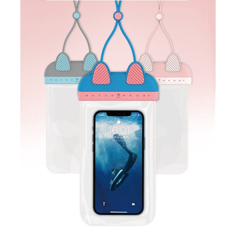 Husa subacvatica telefon Remax, carcasa waterproof, albastru, RT-W4