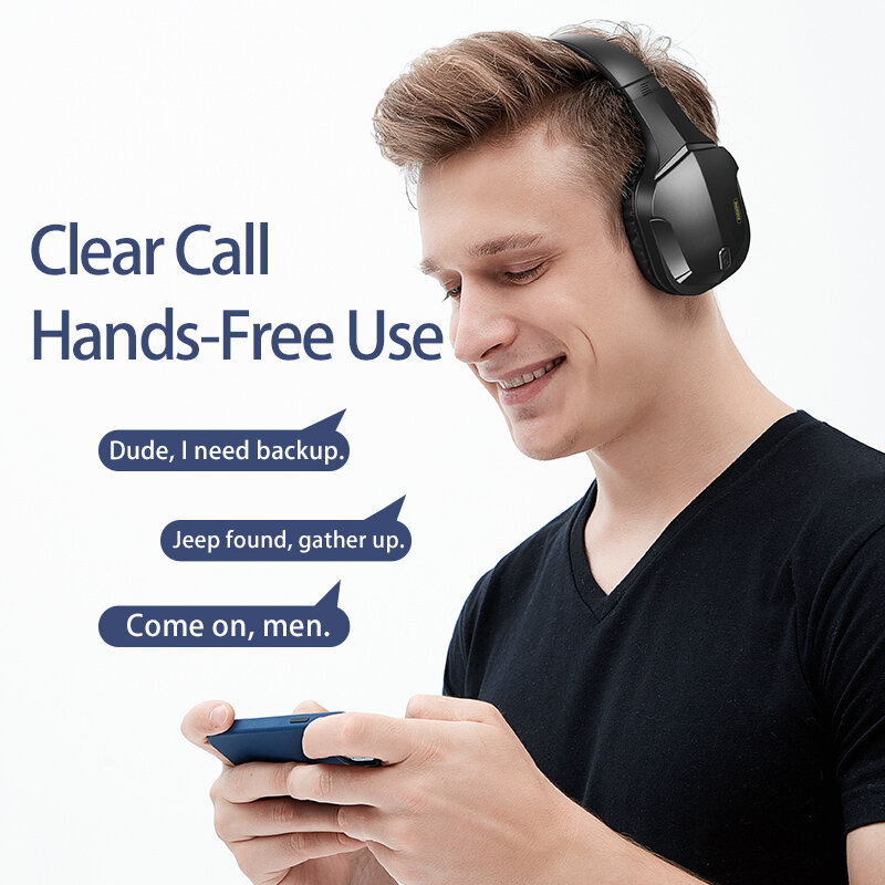 Casti gaming Bluetooth on-ear Remax, Hi-Fi audio, albastru, RB-750HB