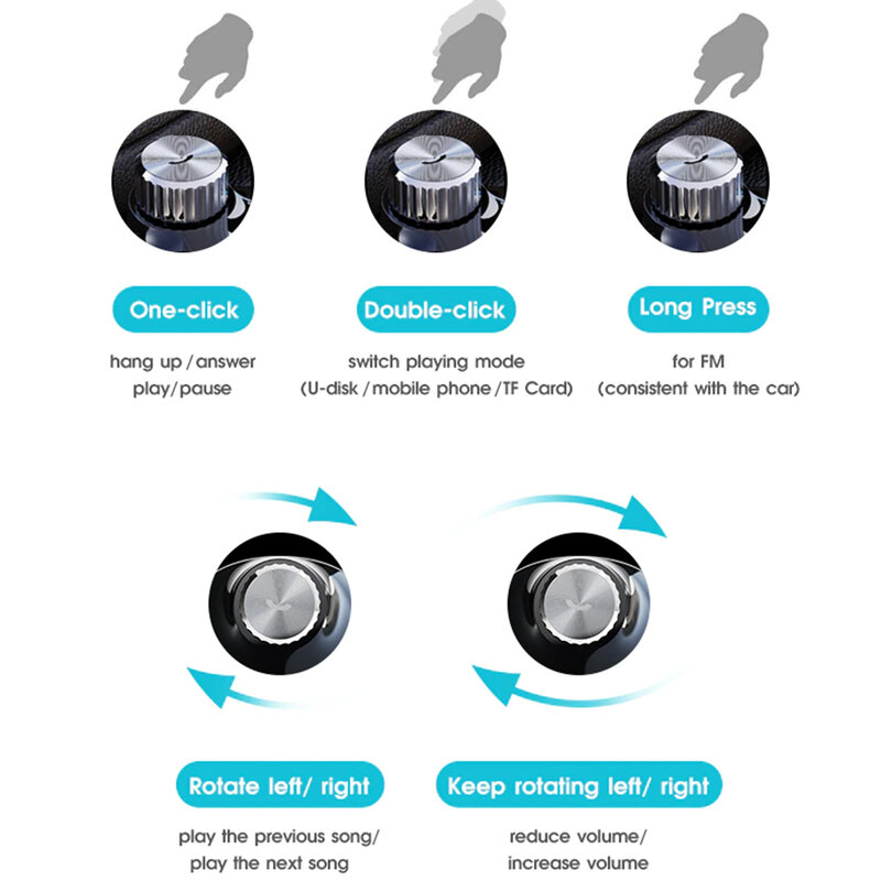 Modulator FM Bluetooth Rock Space B302, 2x USB, Jack 3.5mm, negru