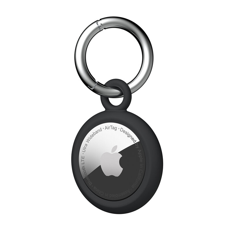 Husa Apple AirTag UAG Dot, carcasa silicon + inel chei, negru