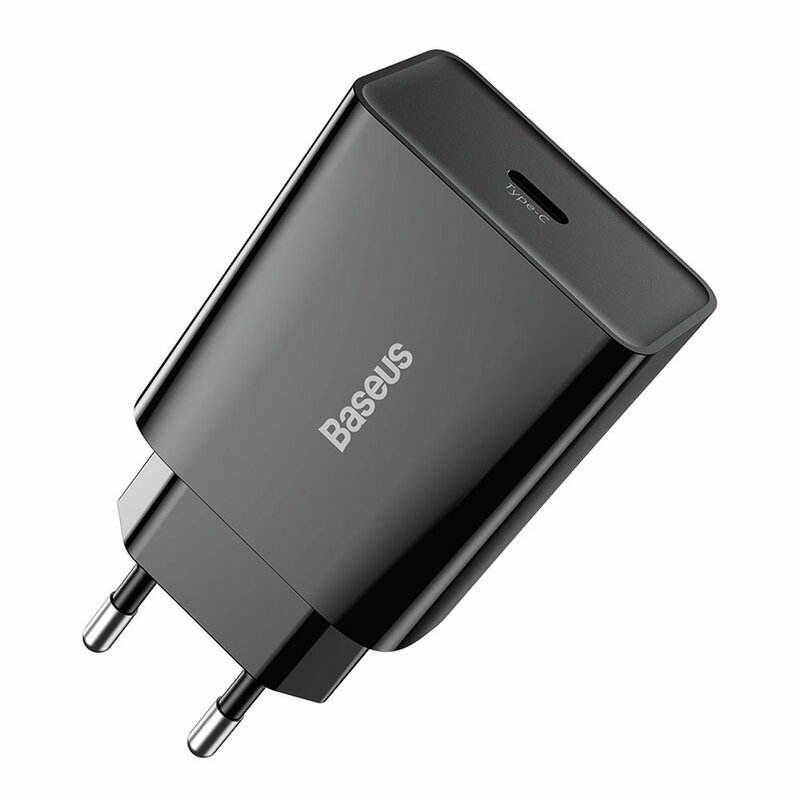 Incarcator priza USB-C Baseus, Quick Charge 20W, negru, CCFS-SN01