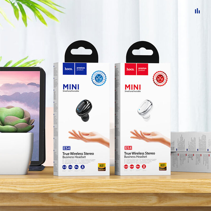 Casca handsfree Bluetooth in-ear Hoco E54, stereo, negru