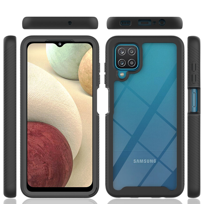 [Pachet 360°] Husa + Folie Samsung Galaxy A22 4G Techsuit Defense, negru