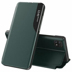 Husa Samsung Galaxy A22 5G Eco Leather View Flip Tip Carte - Verde