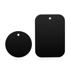 [Set 2x] Placuta metalica pentru suport magnetic telefon Techsuit MP03, negru