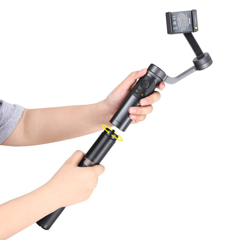 Tripod extensibil Baseus, gimbal telefon, 1.05m, negru, SUYT-E01