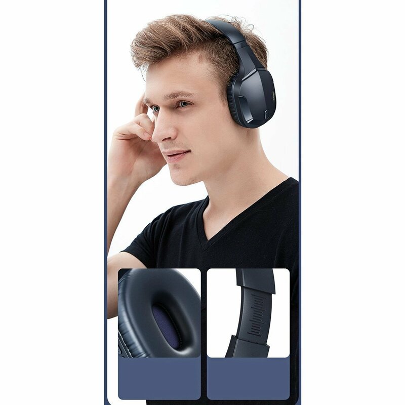 Casti gaming Bluetooth on-ear Remax, Hi-Fi audio, albastru, RB-750HB