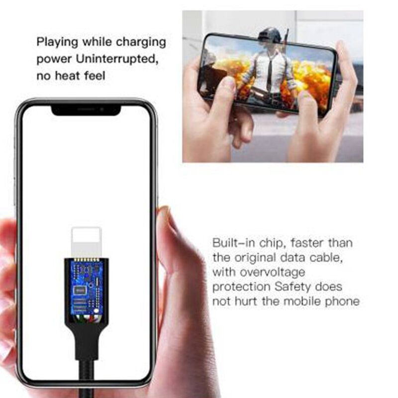 Cablu de date USB-C la Lightning Yesido CA64, 2.4A, 1.2m, negru