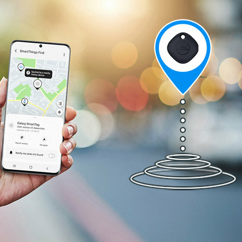 [Pachet 4x] Breloc chei inteligent Galaxy SmartTag, Bluetooth, negru