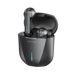 Casti telefon gaming earbuds WK Design ET-V9, TWS Bluetooth, gri
