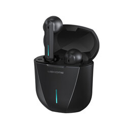 Casti telefon gaming earbuds WK Design ET-V9, TWS Bluetooth, negru