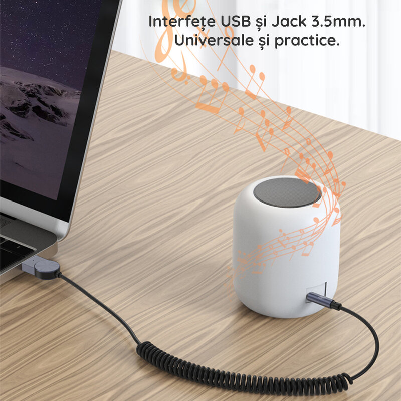 Adaptor audio Bluetooth Auxiliar Jack universal Yesido YAU24