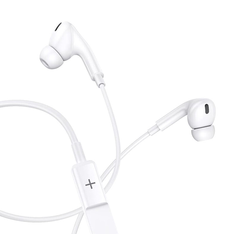 Casti in-ear cu microfon USB-C USAMS EP-41, 1.2m, alb, US-SJ452