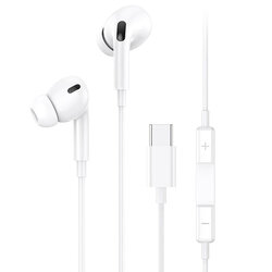 Casti in-ear cu microfon USB-C USAMS EP-41, 1.2m, alb, US-SJ452