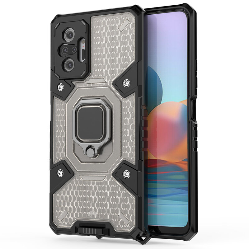 Husa antisoc Xiaomi Redmi Note 10 Pro Max Techsuit Honeycomb, negru